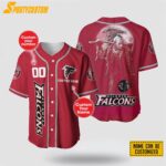 NFL Atlanta Falcons Baseball Jersey 3D Personalized Skull Stand Out In Style