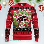 NFL Atlanta Falcons Cute 12 Grinch Face Xmas Day Ugly Christmas Sweater Sport Fans Men And Women Christmas Gift