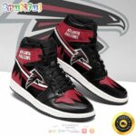 NFL Atlanta Falcons Red Black Air Jordan 1 High Sneakers For Fans