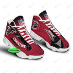 Personalized Atlanta Falcons Triangle Black Red Air Jordan 13 Printing Shoes Sneaker