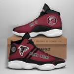 Pink Black Themed Atlanta Falcons Logo Air Jordan 13 Printing Shoes Sneaker