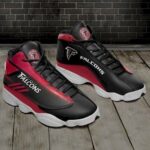 Red And Black Themed Atlanta Falcons Team Logo Air Jordan 13 Printing Shoes Sneaker