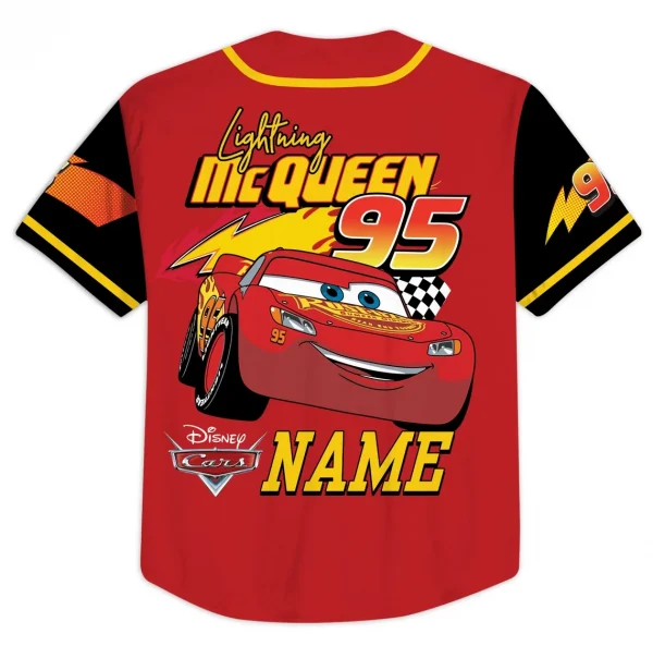 Custom Lightning Mcqueen Racing Jersey - Personalized Kids T-Shirt With Name & Number