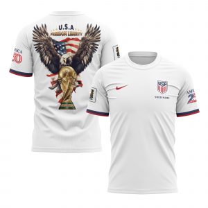 USA x World Cup 2026 Patriotic Eagle America 250 T-shirt Printed - White - Jersey Teams
