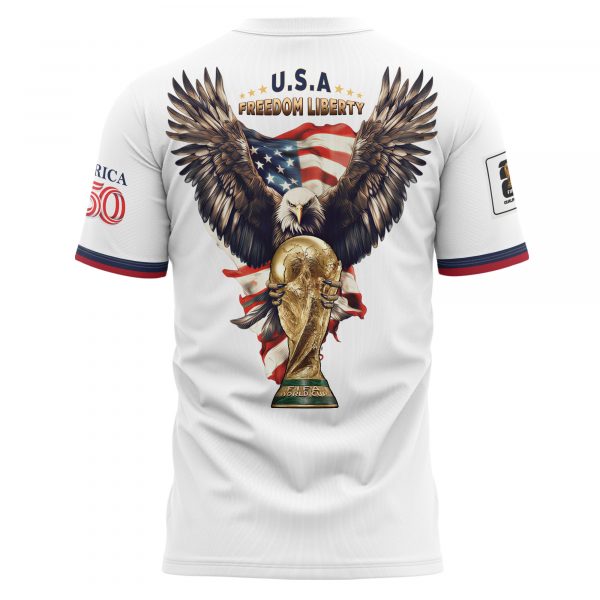 USA x World Cup 2026 Patriotic Eagle America 250 T-shirt Printed - White - Jersey Teams