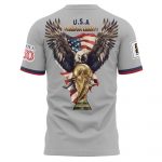 USA x World Cup 2026 Patriotic Eagle America 250 T-shirt Printed - Heather Grey - Jersey Teams