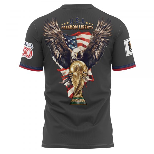 USA x World Cup 2026 Patriotic Eagle America 250 T-shirt Printed - Dark Grey - Jersey Teams