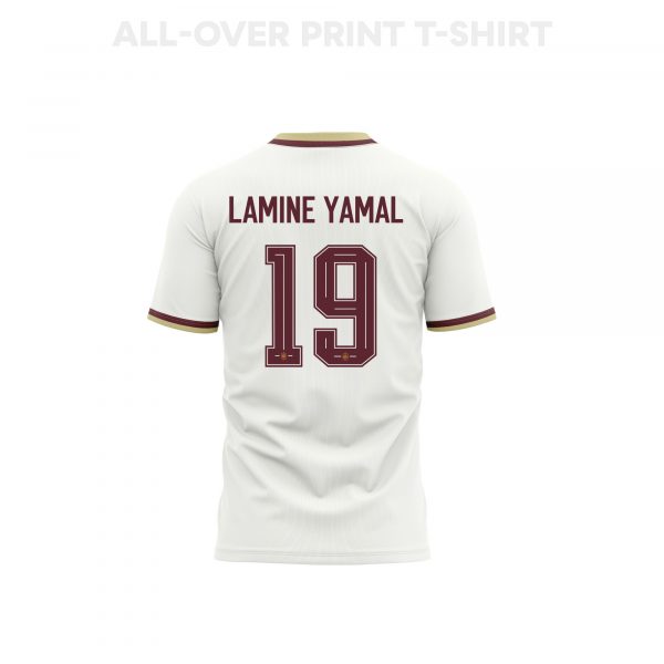Lamine Yamal 19 Spain 2026 Away 3D T-Shirt Fully Printed – Unisex, White - Jersey Teams