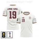 Lamine Yamal 19 Spain 2026 Away 3D T-Shirt Fully Printed – Unisex, White - Jersey Teams