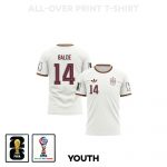 Alejandro Balde 14 Youth Spain 2026 Away 3D T-shirt Fully Printed – White - Jersey Teams