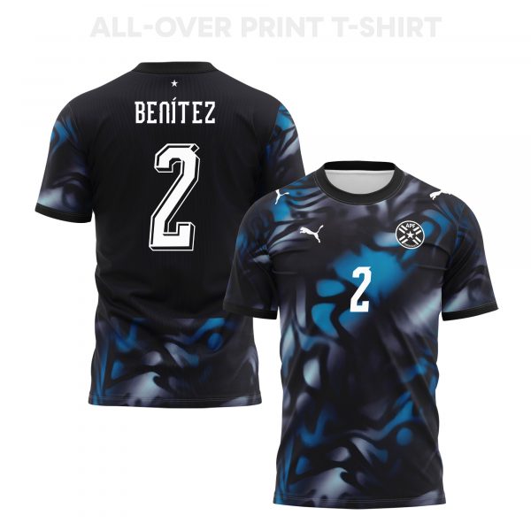 Alan Benítez 2 Paraguay 2026 Away 3D T-Shirt Fully Printed – Unisex, Navy - Jersey Teams