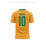 Ajdin Hrustić 10 Australia 2026 Home 3D T-Shirt Fully Printed – Unisex, Yellow - Jersey Teams