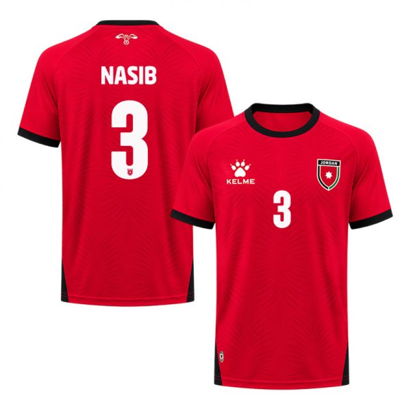 Abdallah Nasib 3 Jordan 2026 Away Jersey - Red, Men - Jersey Teams