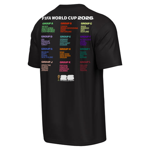 FIFA World Cup 2026 World Cup Bracket T-shirt - Black - Jersey Teams