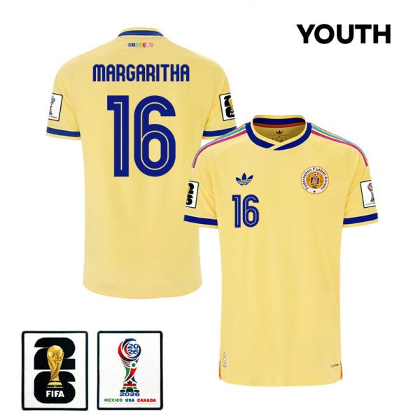Jearl Margaritha 16 Youth Curaçao National Team 2026 Away Jersey - Yellow - Jersey Teams