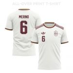 Mikel Merino 6 Spain 2026 Away 3D T-Shirt Fully Printed – Unisex, White - Jersey Teams