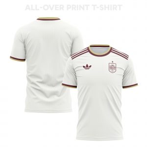 Spain 2026 Away 3D T-Shirt Fully Printed – Unisex, White - Jersey Teams