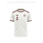 Dani Carvajal 2 Spain 2026 Away 3D T-Shirt Fully Printed – Unisex, White - Jersey Teams