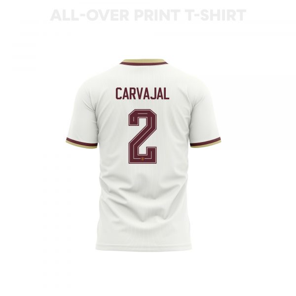 Dani Carvajal 2 Spain 2026 Away 3D T-Shirt Fully Printed – Unisex, White - Jersey Teams