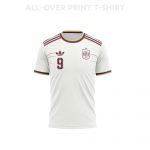 Gavi 9 Youth Spain 2026 Away 3D T-shirt Fully Printed – White - Jersey Teams