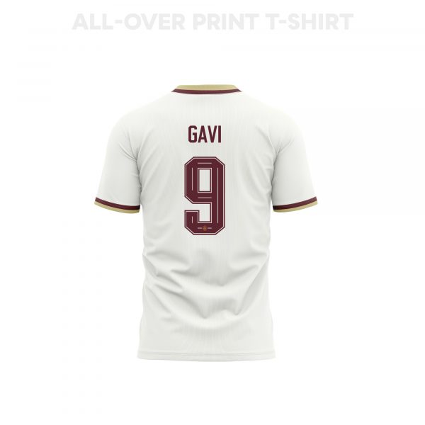 Gavi 9 Youth Spain 2026 Away 3D T-shirt Fully Printed – White - Jersey Teams