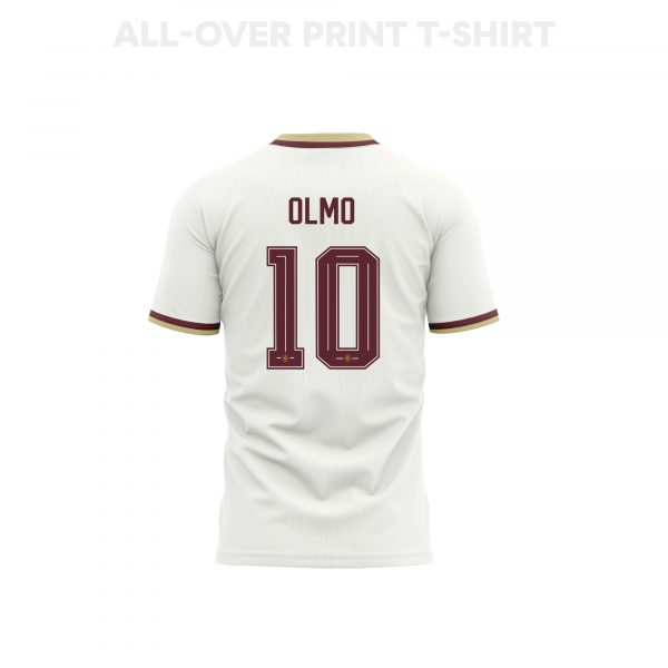 Dani Olmo 10 Youth Spain 2026 Away 3D T-shirt Fully Printed – White - Jersey Teams