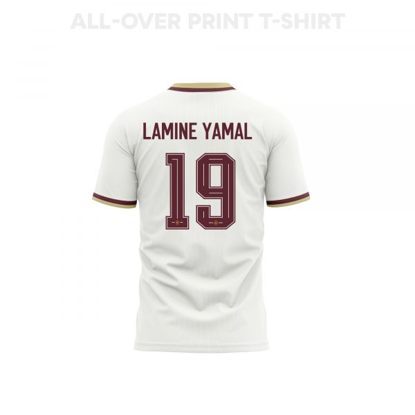 Lamine Yamal 19 Youth Spain 2026 Away 3D T-shirt Fully Printed – White - Jersey Teams