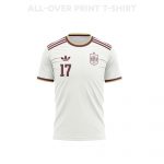 Nico Williams 17 Youth Spain 2026 Away 3D T-shirt Fully Printed – White - Jersey Teams