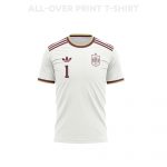 Unai Simón 1 Youth Spain 2026 Away 3D T-shirt Fully Printed – White - Jersey Teams