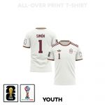 Unai Simón 1 Youth Spain 2026 Away 3D T-shirt Fully Printed – White - Jersey Teams