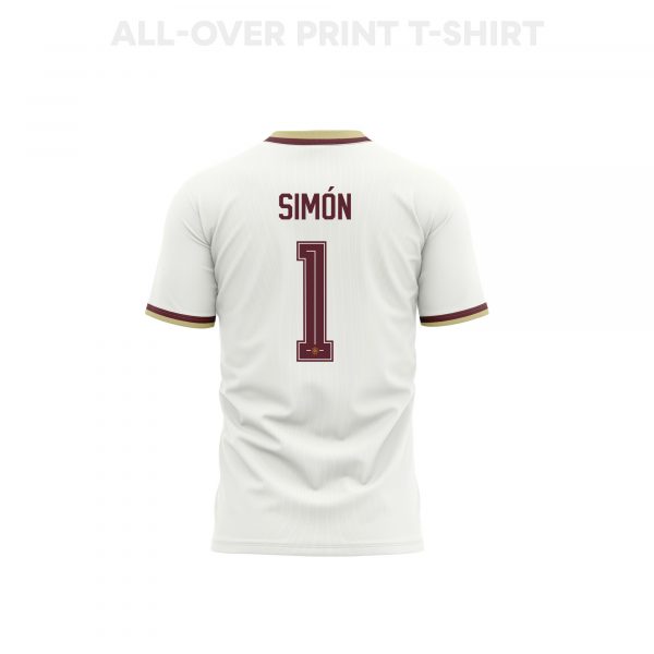Unai Simón 1 Youth Spain 2026 Away 3D T-shirt Fully Printed – White - Jersey Teams