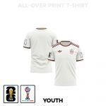 Spain 2026 Youth Away 3D T-shirt Fully Printed – White - Jersey Teams