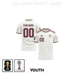 Spain 2026 Youth Away 3D T-shirt Fully Printed – Personalized – White - Jersey Teams