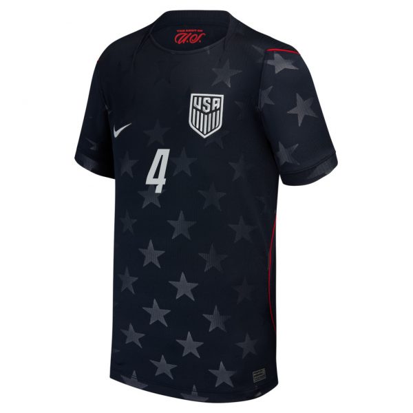 Tyler Adams 4 USMNT Youth 2026 Away Stadium Jersey - Blue - Jersey Teams