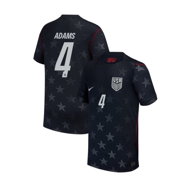 Tyler Adams 4 USMNT Youth 2026 Away Stadium Jersey - Blue - Jersey Teams
