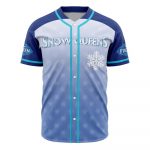 Snow Queens Frozen Baseball Jersey - Cool Blue Snowflake Design, Unisex Sports Shirt