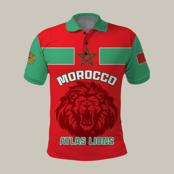 2026 FIFA World Cup Morocco Atlas Lions Polo Shirt Game Day Shirt Soccer Lover Present Idea - GowGowStore