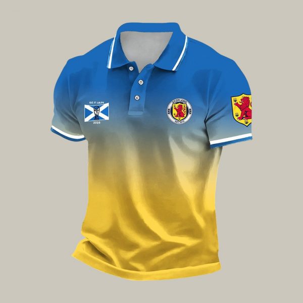 2026 FIFA World Cup Scotland Polo Shirt Scotland Soccer Team Apparel Present For Soccer Lovers - GowGowStore