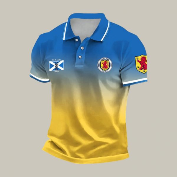 2026 FIFA World Cup Scotland Polo Shirt Scotland Soccer Team Apparel Present For Soccer Lovers - GowGowStore