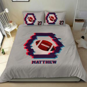 America Football Ball Retro bedding set - 4 pcs Personalized duvet cover, bed sheets, pillow shams
