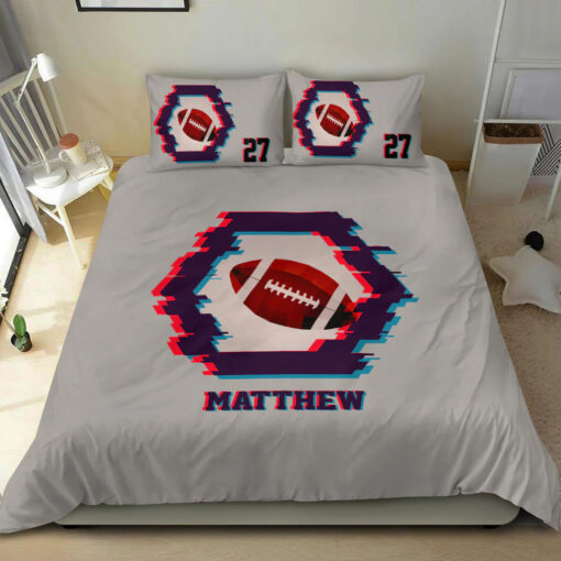 America Football Ball Retro bedding set - 4 pcs Personalized duvet cover, bed sheets, pillow shams