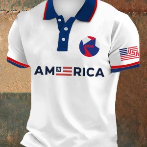 America World Cup 2026 Polo Shirt Sports Day Shirt World Cup Lovers Gifts Idea - GowGowStore