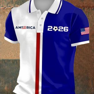 America World Cup 2026 Polo Shirt World Cup Shirt Best Gifts Idea For Soccer Lovers - GowGowStore