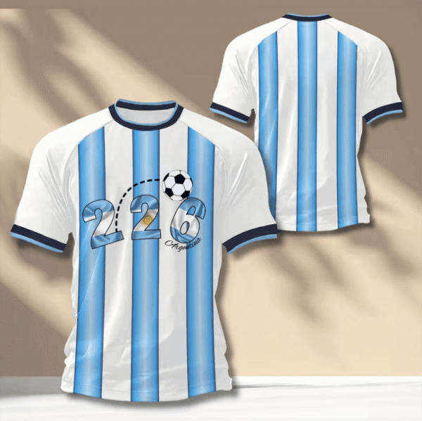 Argentina FIFA World Cup 2026 Crew Tee Soccer Champion Vibes Gift For Football Fans - GowGowStore