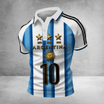 Argentina FIFA World Cup 2026 Polo Shirt M10 Polos FIFA World Cup Merch For M10 Fan - GowGowStore
