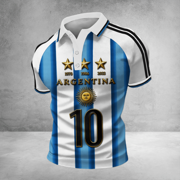 Argentina FIFA World Cup 2026 Polo Shirt M10 Polos FIFA World Cup Merch For M10 Fan - GowGowStore