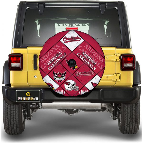 Arizona Cardinals Spare Tire Covers Camera Hole Sporty Team Collection