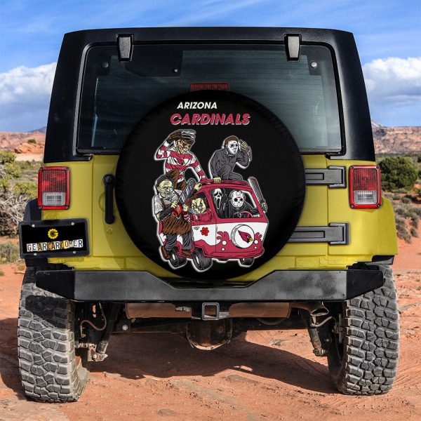 Arizona Cardinals Spare Tire Covers Horror Characters Car Accessories