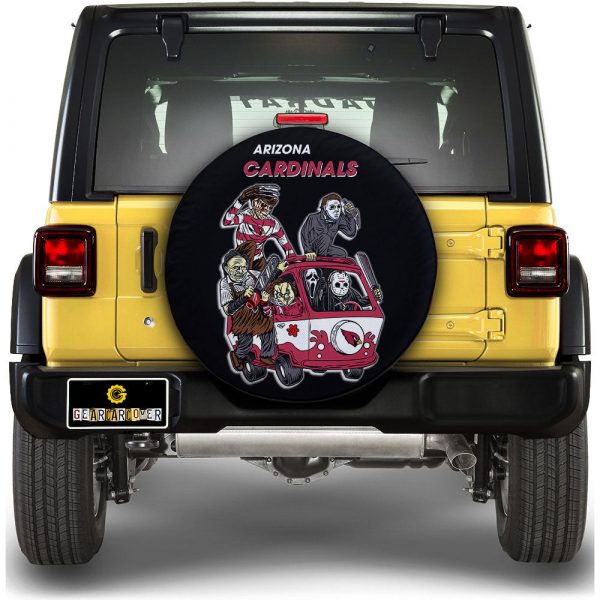 Arizona Cardinals Spare Tire Covers Horror Characters Car Accessories