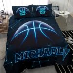 Basketball Blue bedding set - 4 pcs Personalized duvet cover, bed sheets, pillow shams